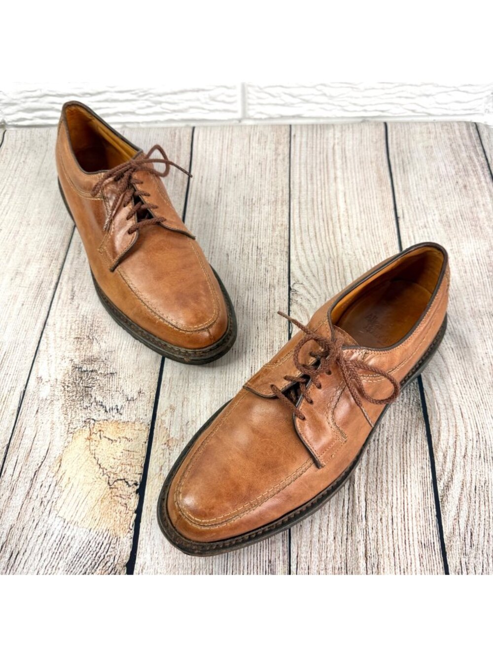 Allen Edmonds Mens Wilbert Brown Split Toe Leather Comfort Shoe Size 10